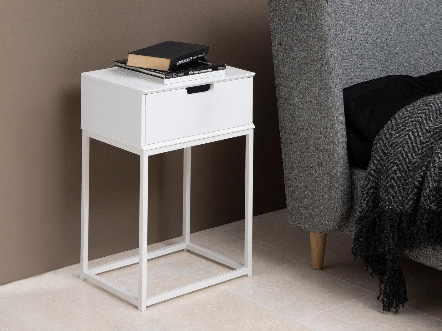 Bedside table Norsica 106 (White)