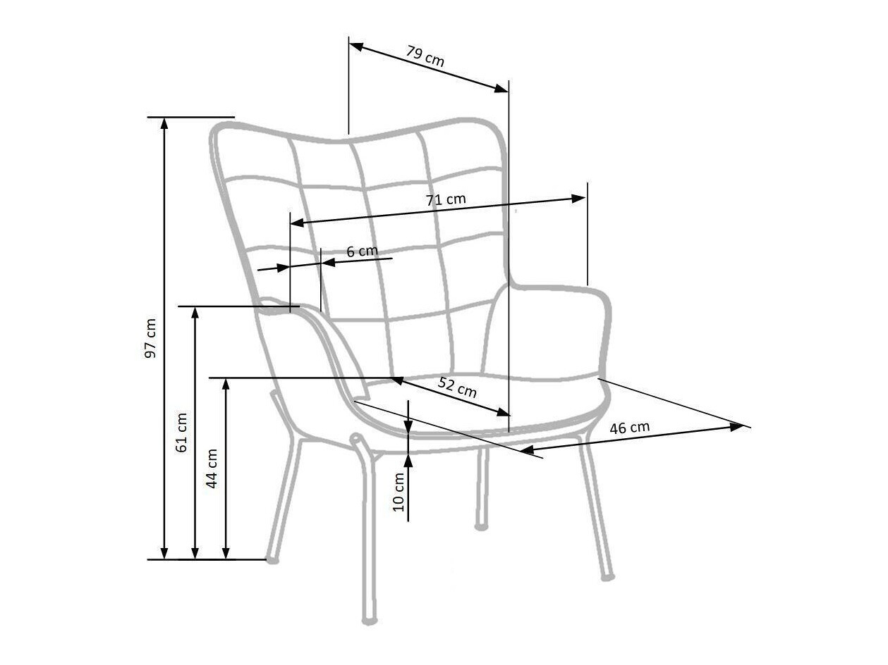 Armchair Houston 868 (Yellow)