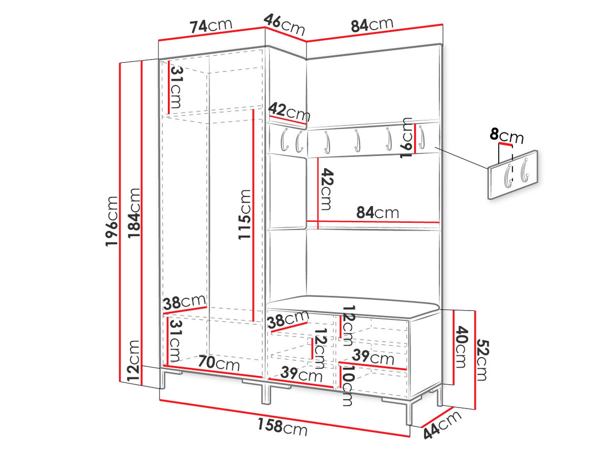Hallway set Nomal I (Black)