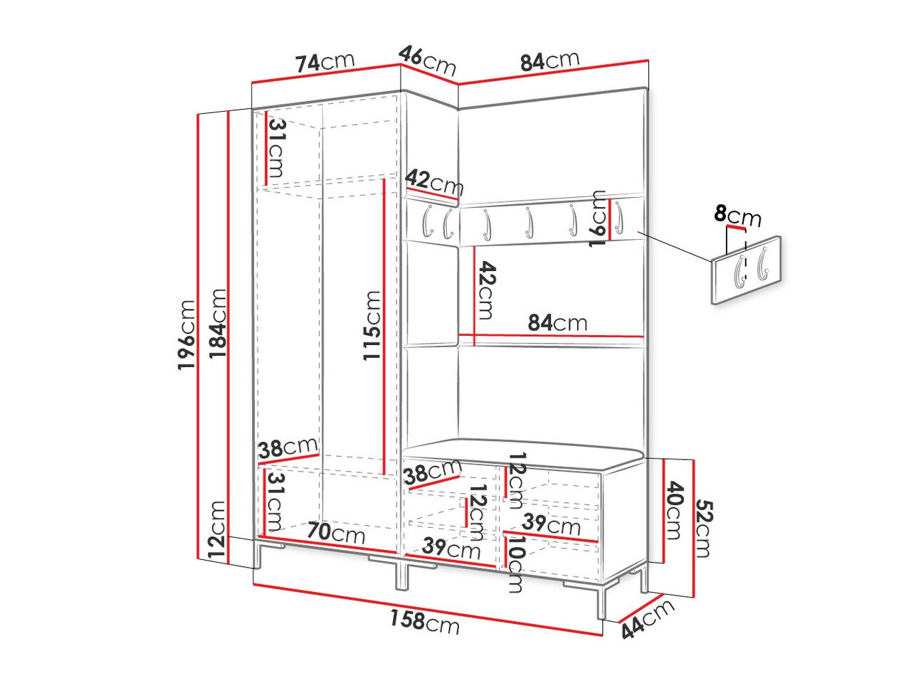 Hallway set Nomal I (Black)