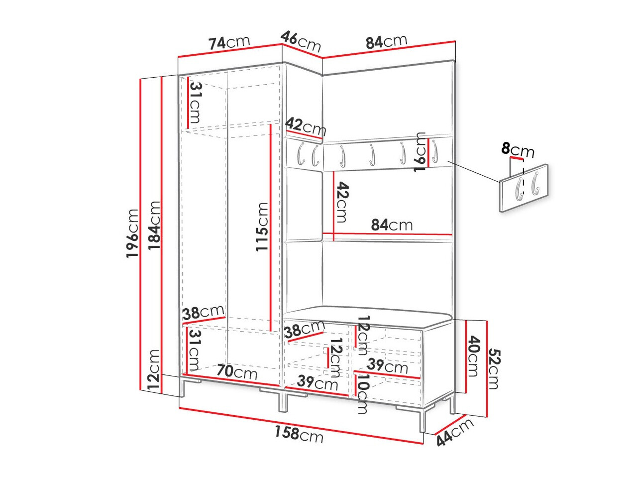Hallway set Nomal I (Black)