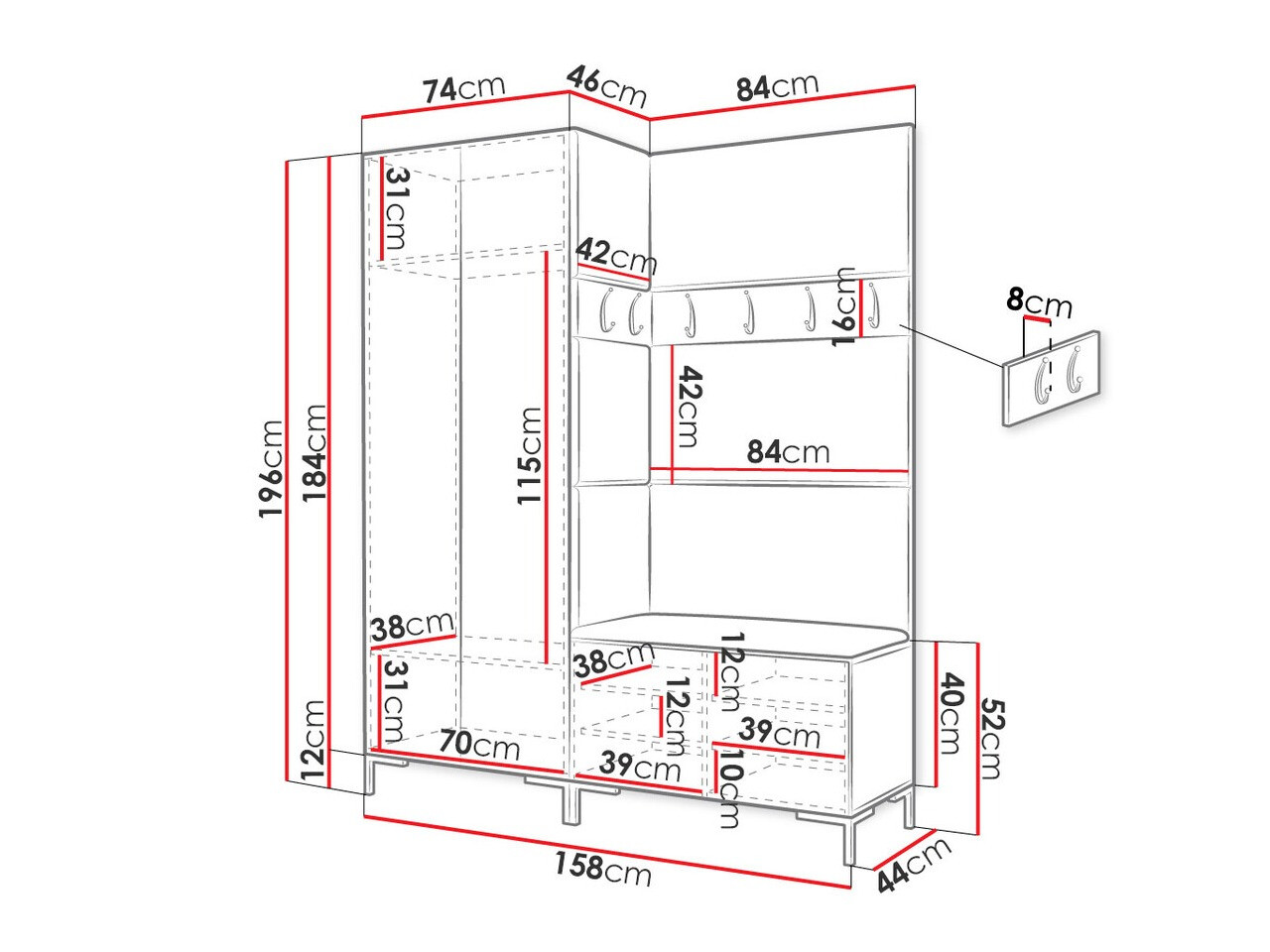 Hallway set Nomal I (White)