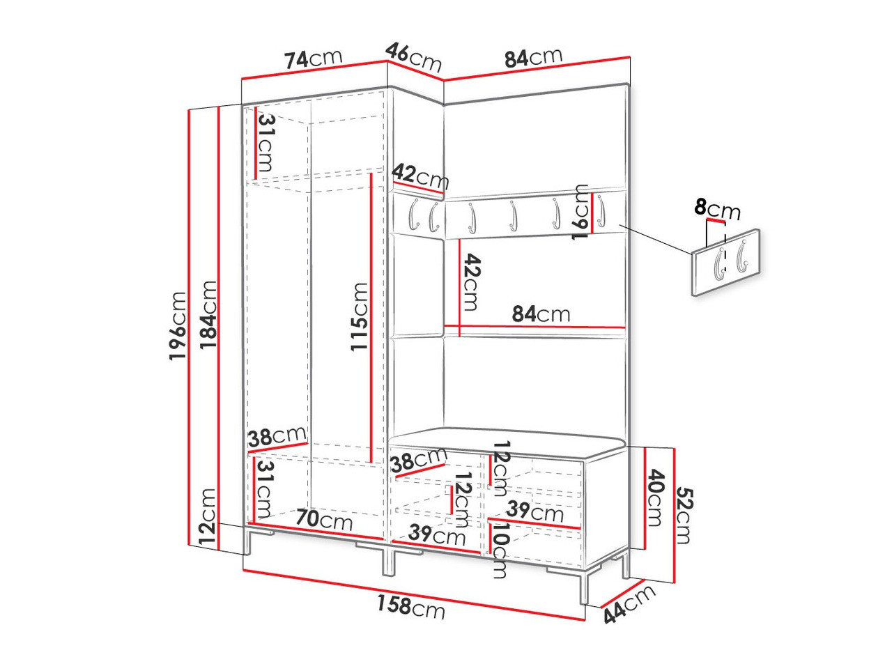 Hallway set Nomal I (White)