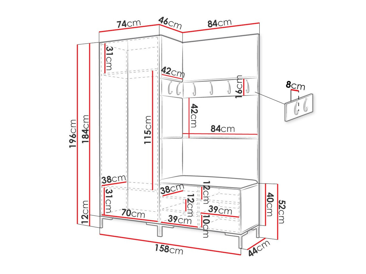 Hallway set Nomal I (White)