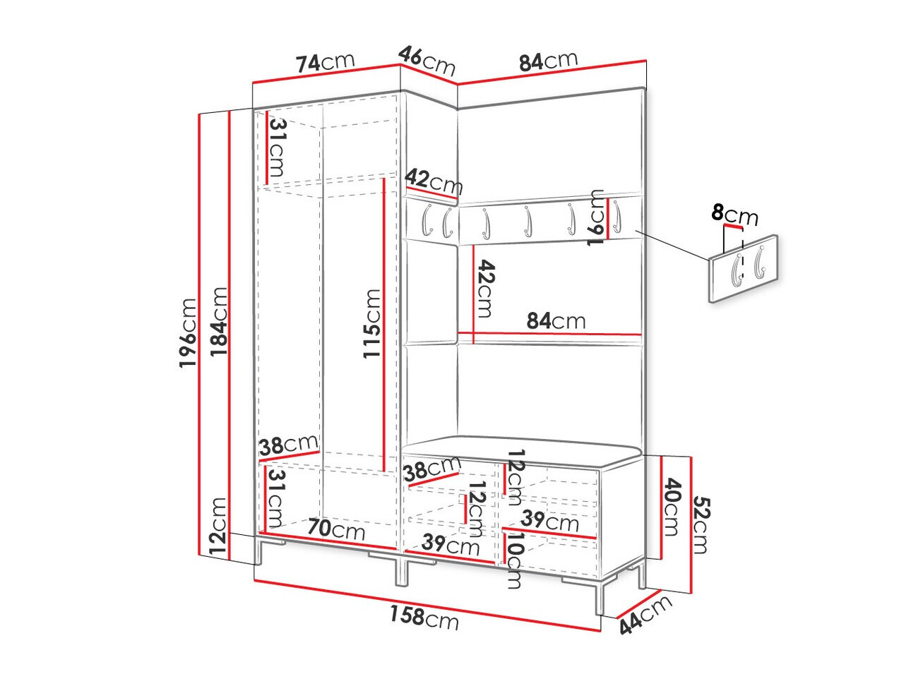 Hallway set Nomal I (White)