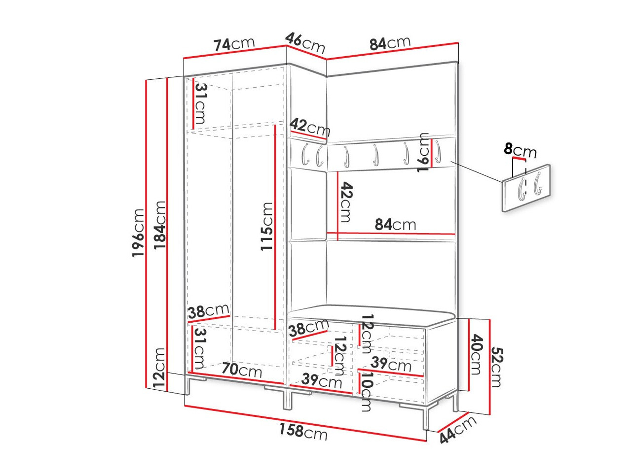 Hallway set Nomal I (White)