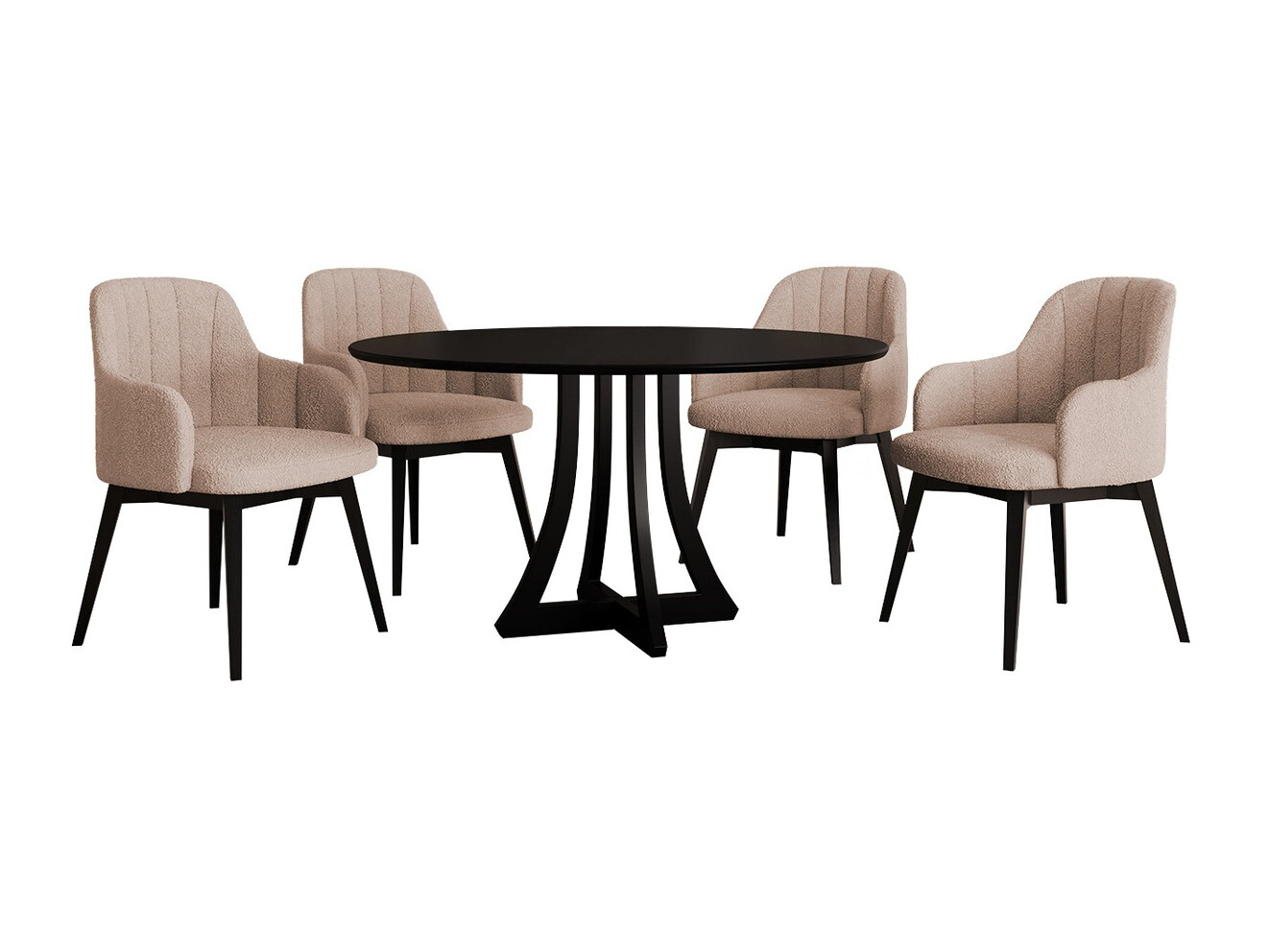 Dining set Racine 128 (Black)