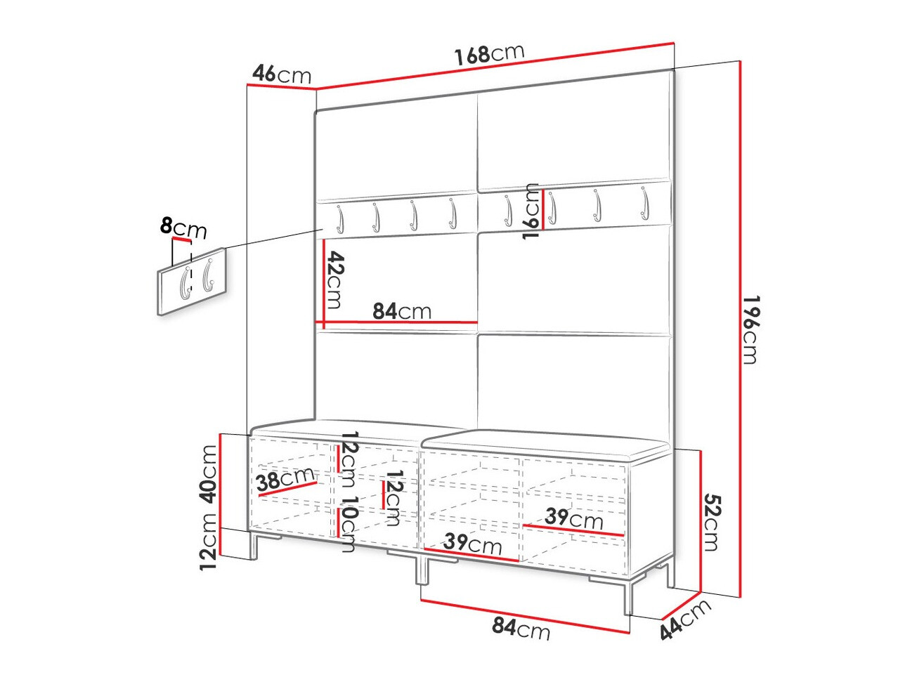 Hallway set Nomal II (Craft oak)
