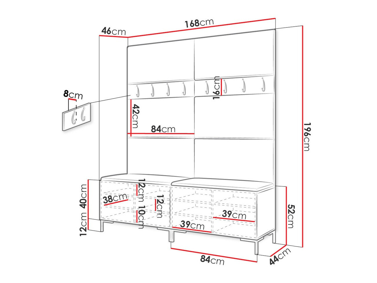 Hallway set Nomal II (Craft oak)