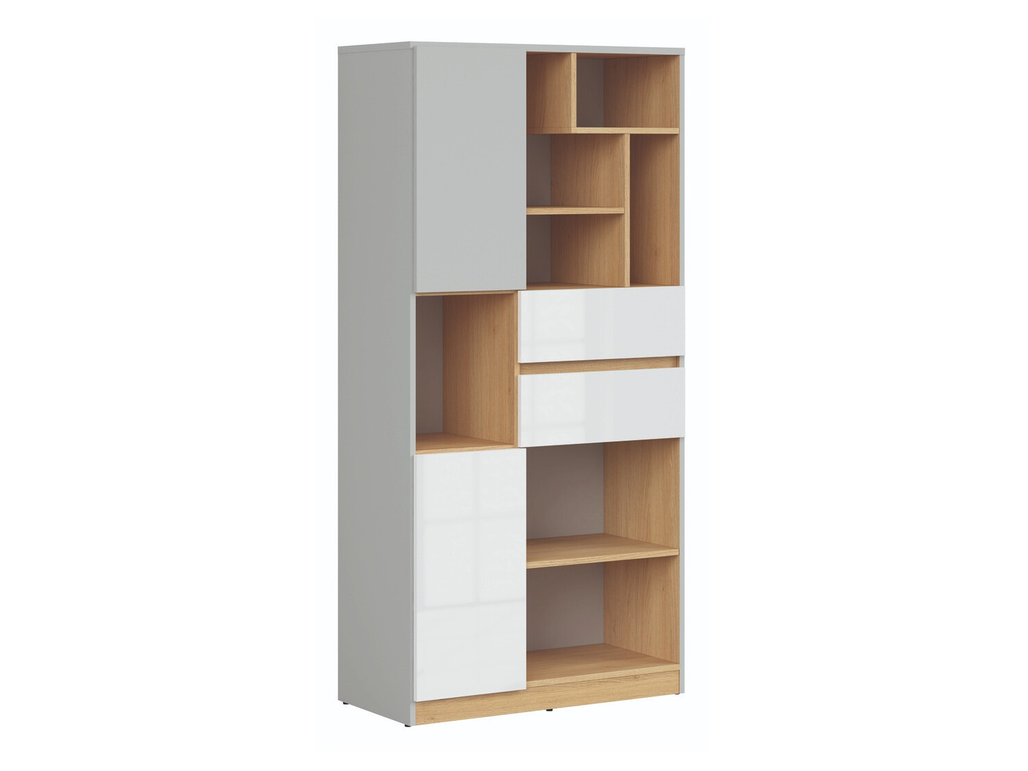 Bookcase Nuevaru 107 (Glossy white)