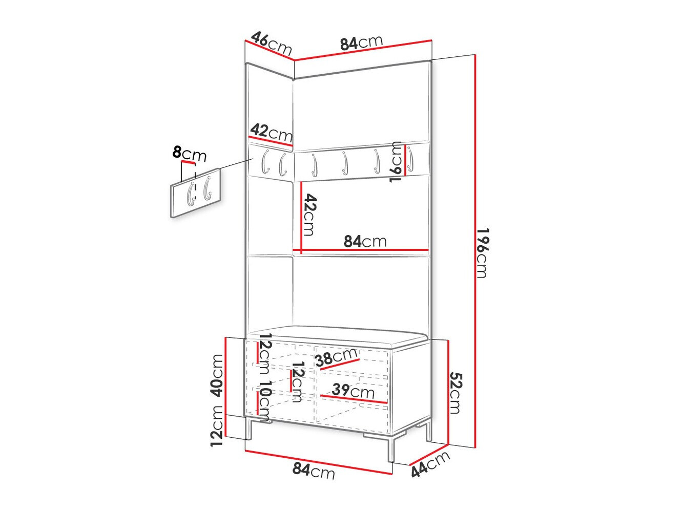 Hallway set Nomal IV (Craft oak)