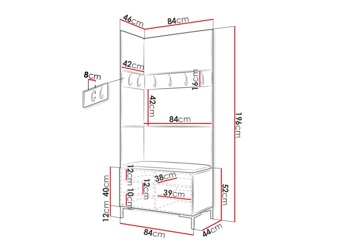 Hallway set Nomal IV (Craft oak)