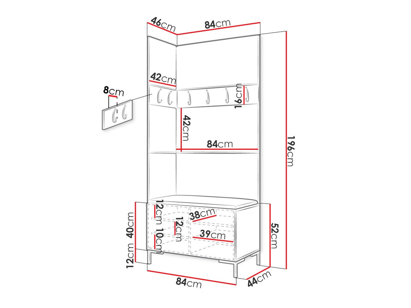 Hallway set Nomal IV (Craft oak)