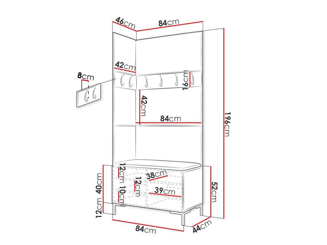 Hallway set Nomal IV (Craft oak)