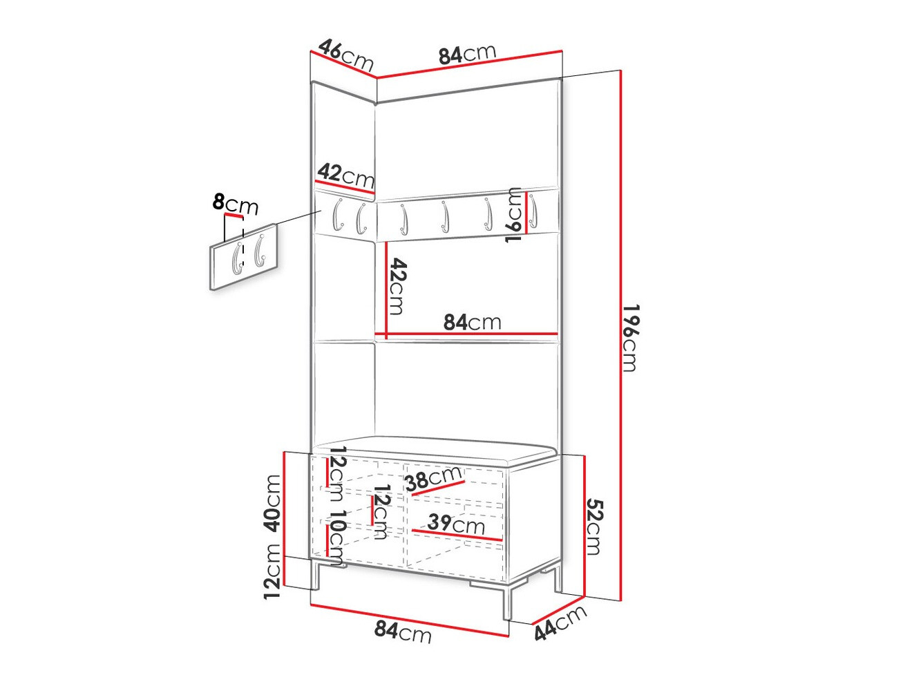Hallway set Nomal IV (White)