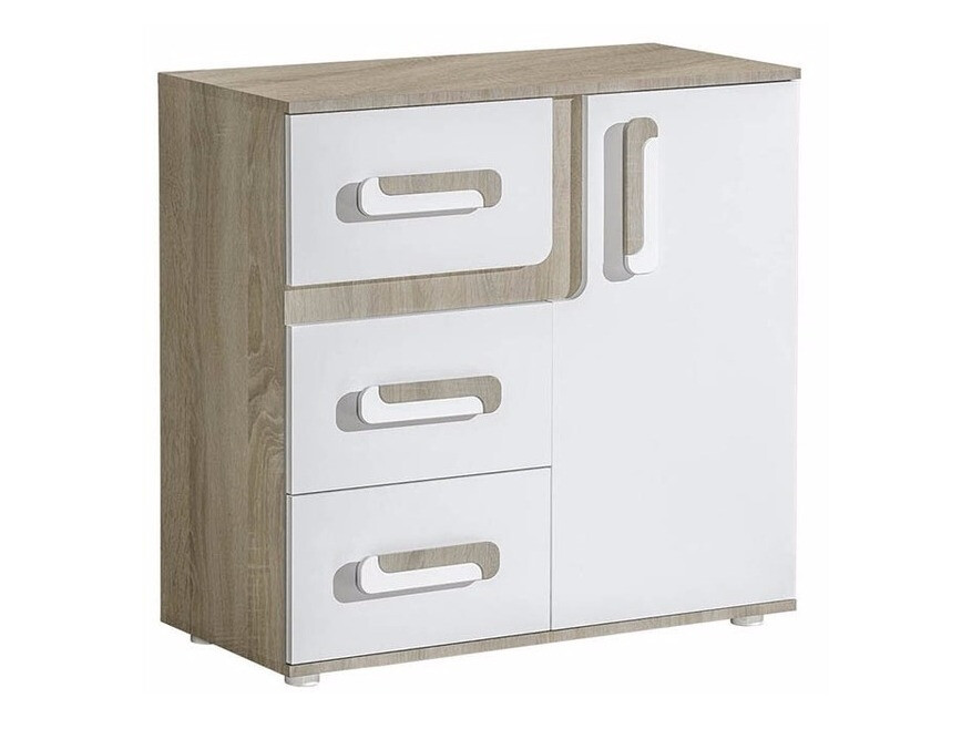Chest of drawers Levtala 108 (Light oak + White)