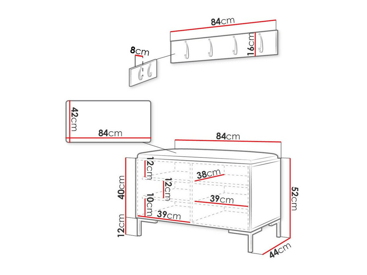 Hallway set Nomal VIII (Eco-leather Soft 017)