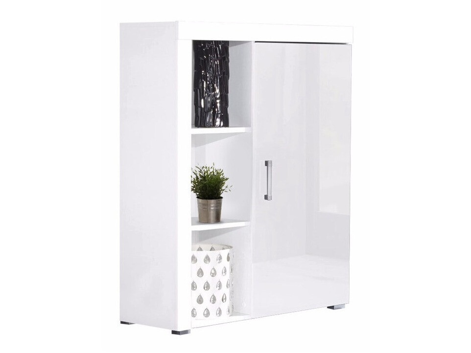 Sideboard Odebeli 102 (White + Glossy white)