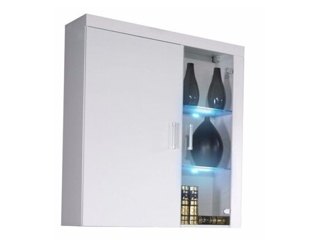 Wall cabinet Odebeli 101 (White + Glossy white)