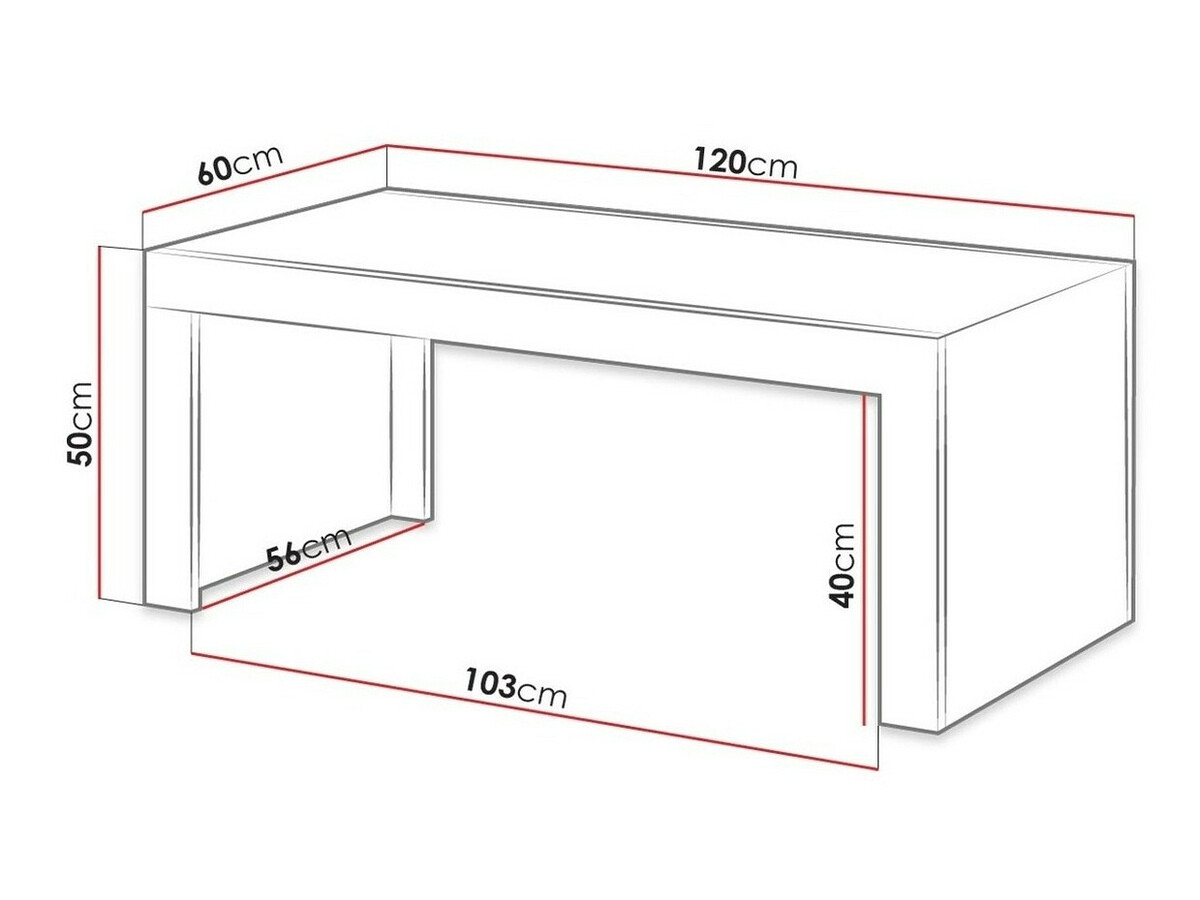 Coffee table Charlotte 146 (Wotan Oak + Black)