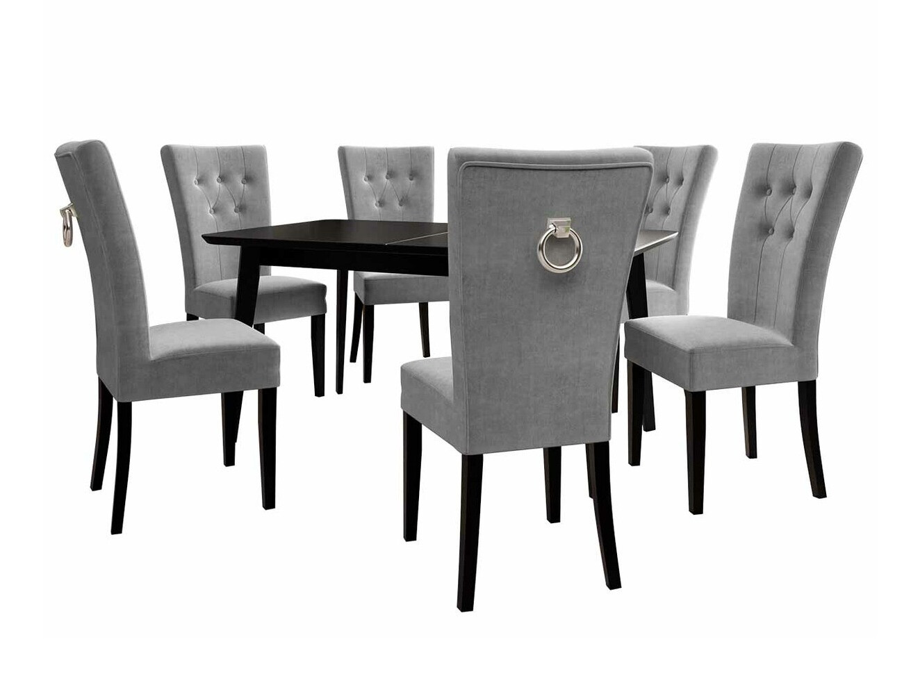 Dining set Racine 144 (Black + Magic Velvet 2217)