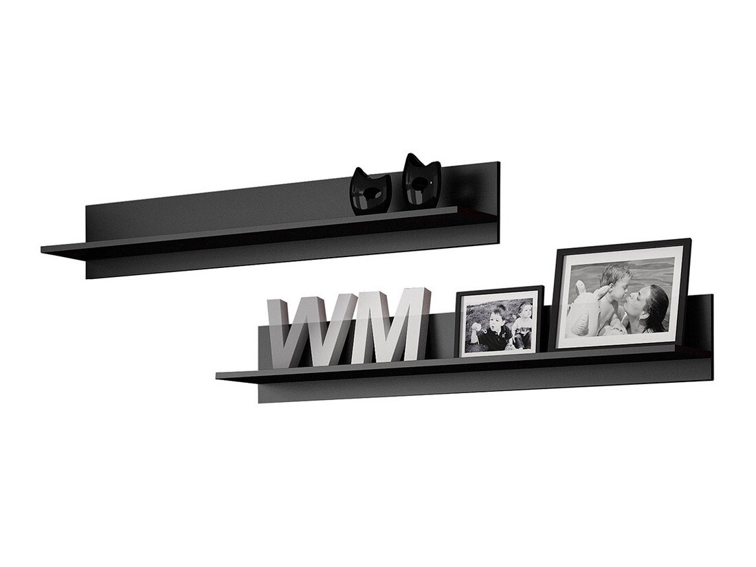 Wall-mounted set of shelves Tornola 104 (Black)