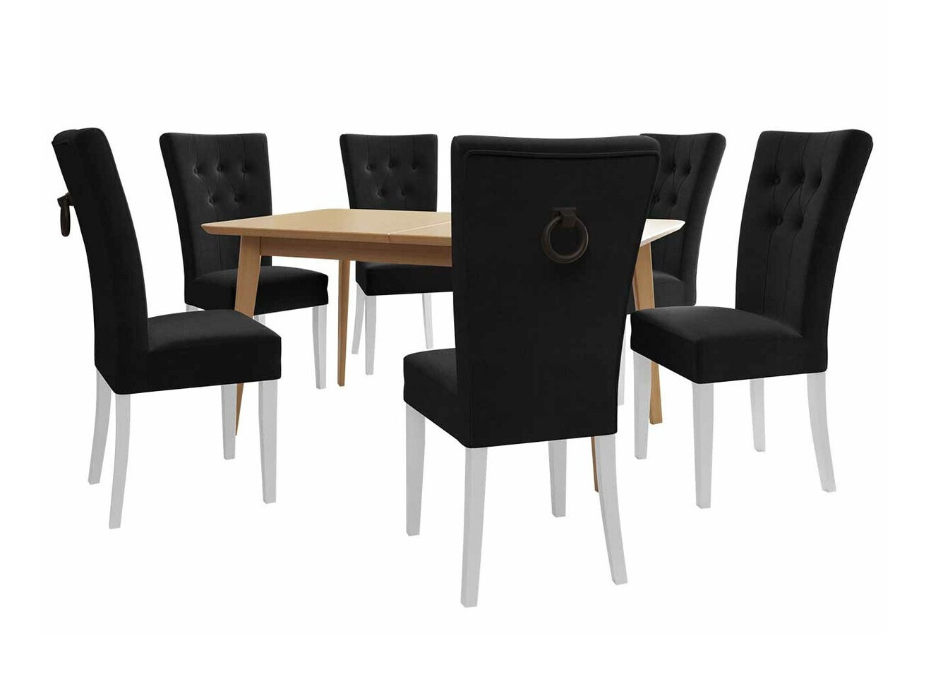 Dining set Racine 144 (Black + Magic Velvet 2219)