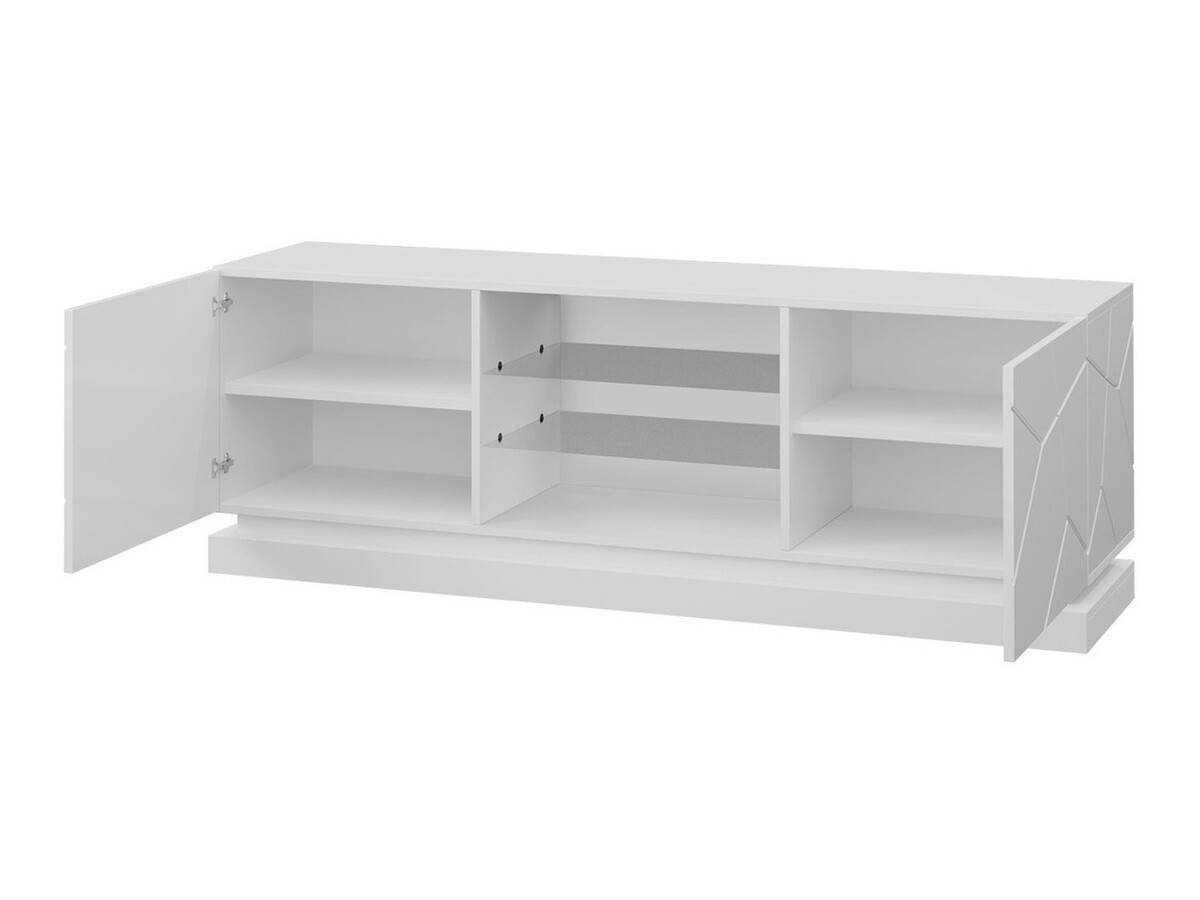TV stand Linar (Black + Glossy black)