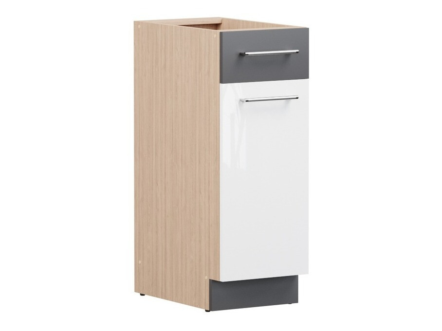 Modular cabinet with drawer and doors Mode White 109