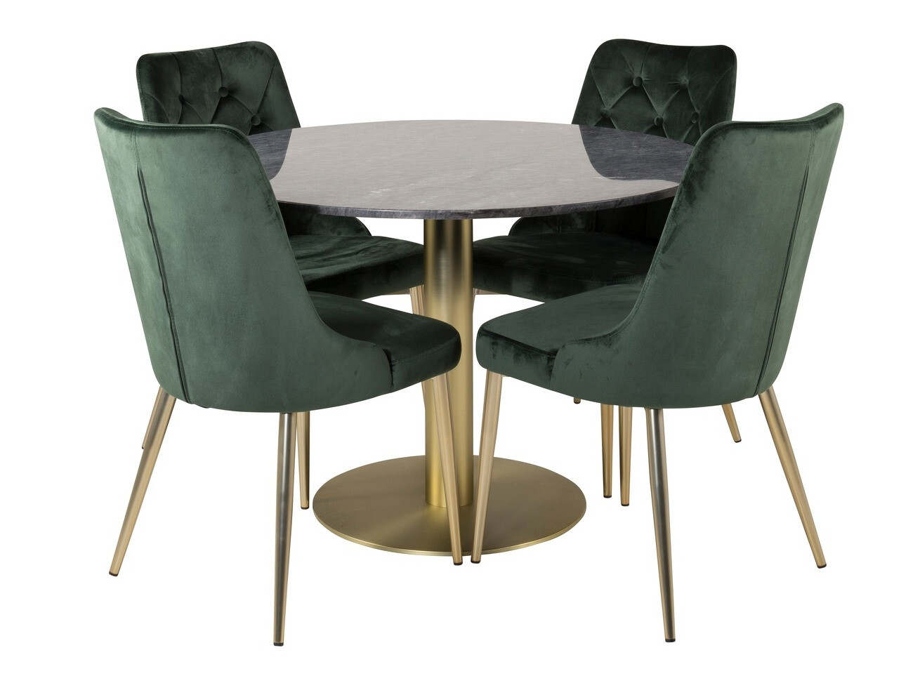 Dining set Dallas 370 (Green + Golden)