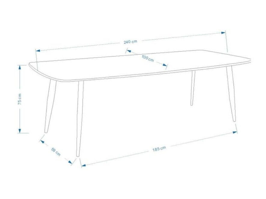 Table Dallas 131 (White + oak)