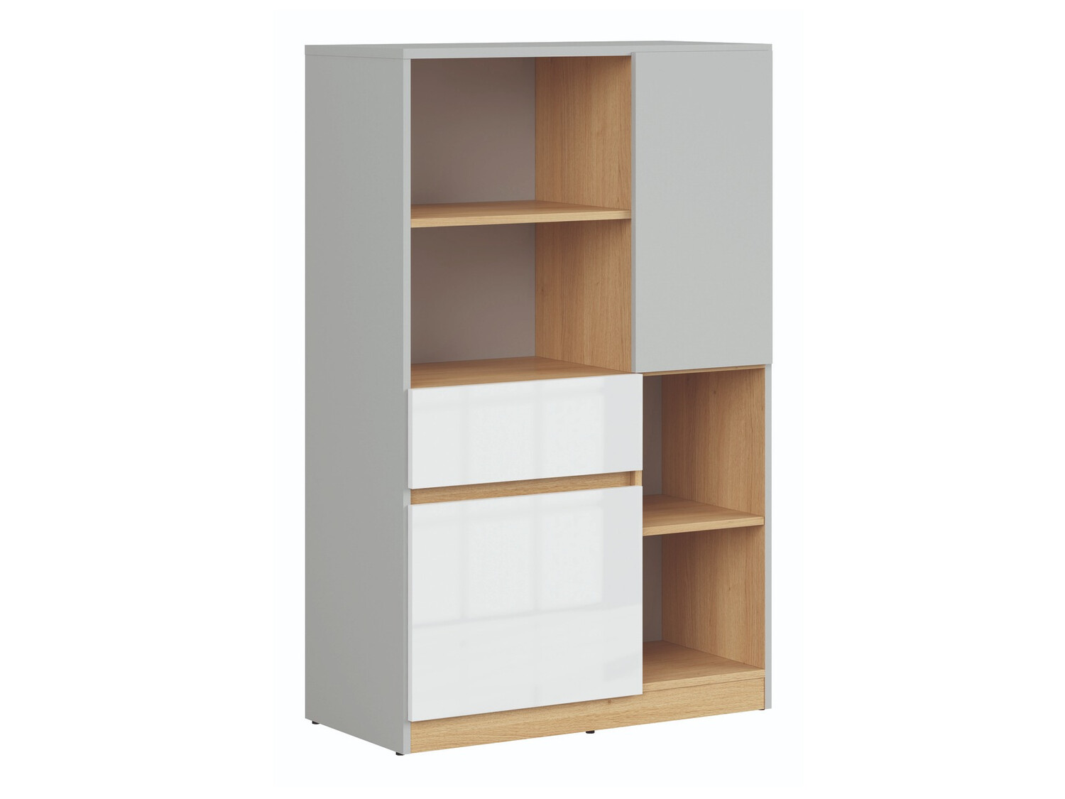 Bookcase Nuevaru 101 (Glossy white)