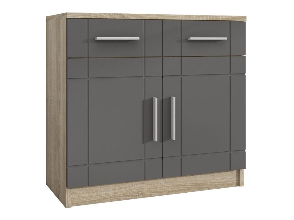 Chest of drawers Bacces (Sonoma oak + Graphite)