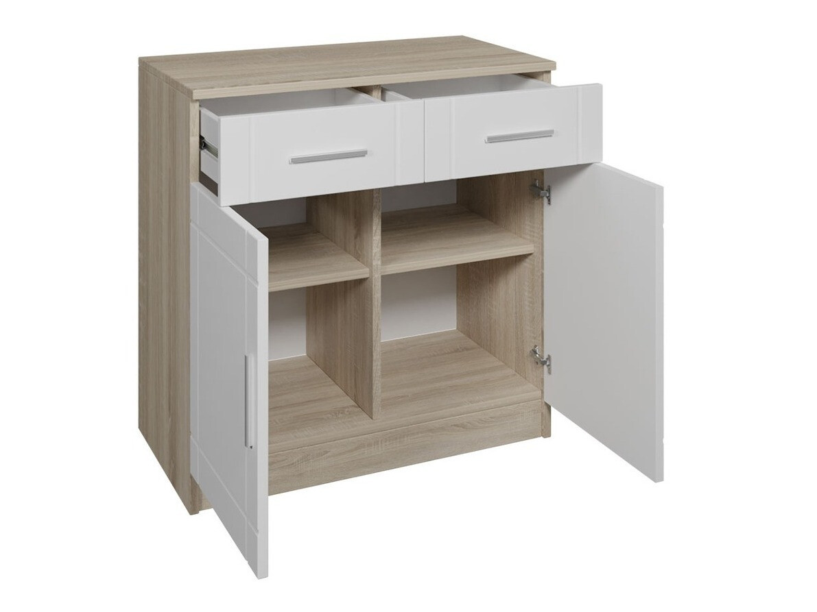 Chest of drawers Bacces (Sonoma oak + White)