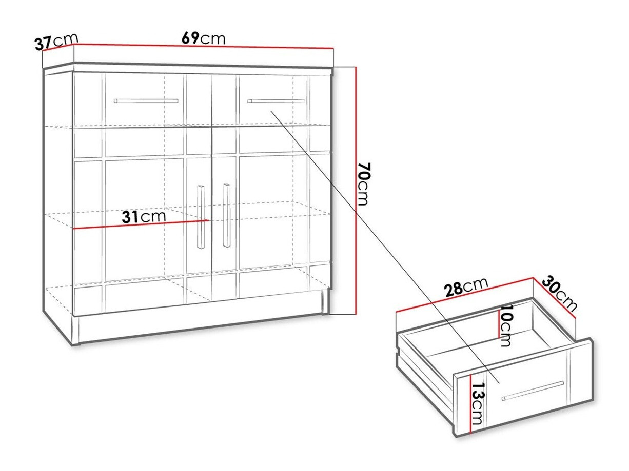 Chest of drawers Bacces (Sonoma oak)