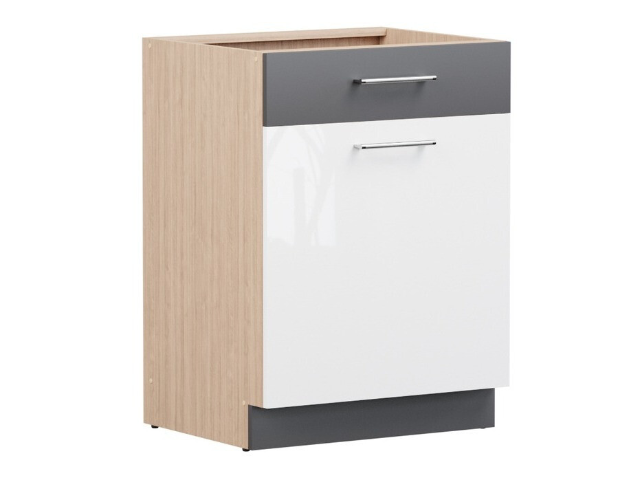 Modular cabinet with drawer and doors Mode White 113