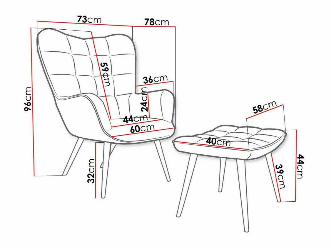 Armchair Comfivo Cautio (Pink)