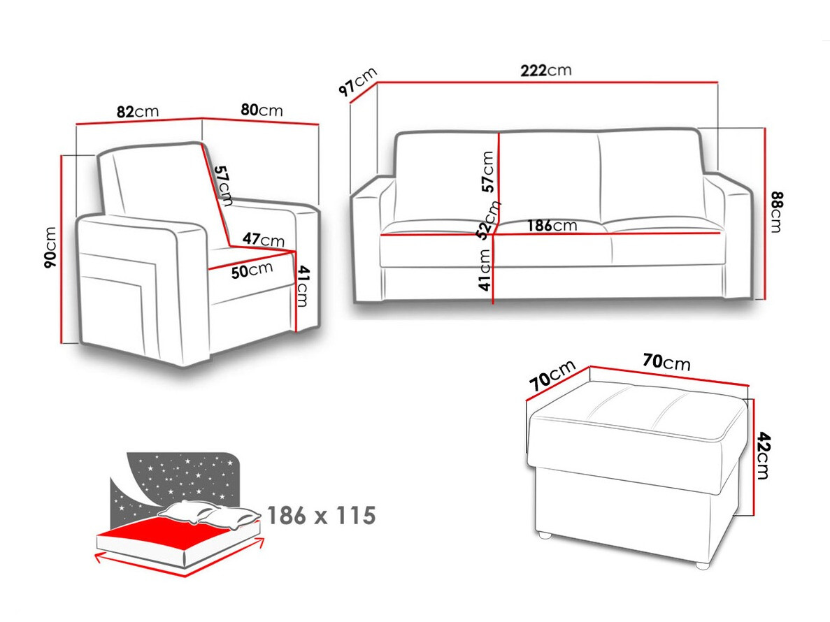 Upholstered furniture set Donum