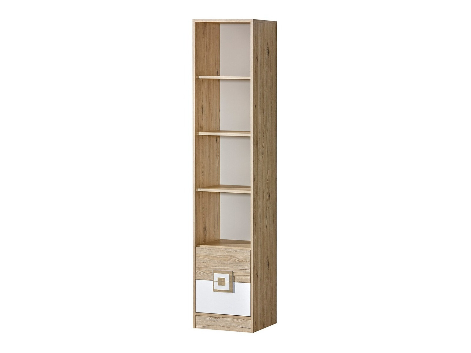 Bookcase Balvire 107 (Light oak + White)
