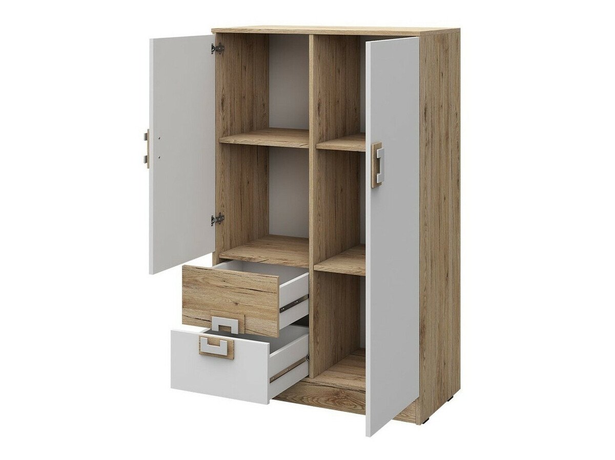 Chest of drawers Balvire 108 (Light oak + White)