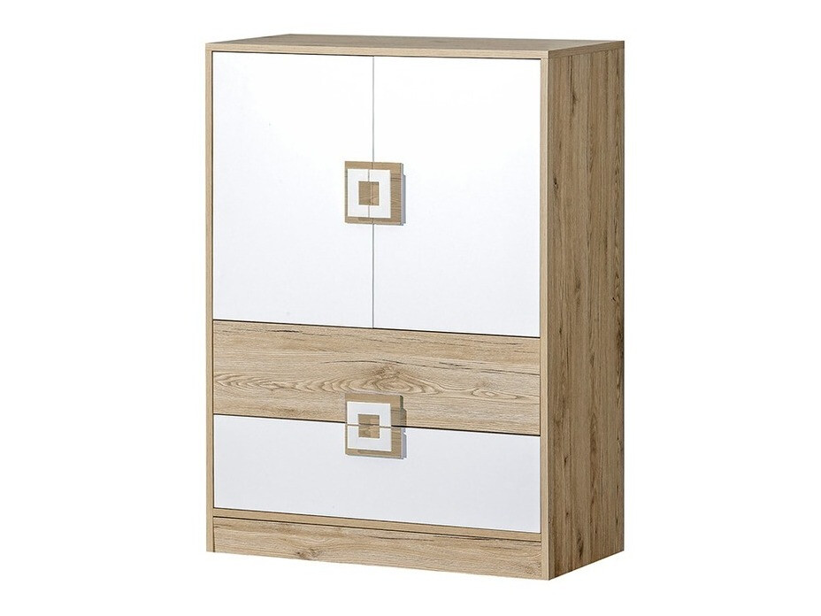 Chest of drawers Balvire 109 (Light oak + White)