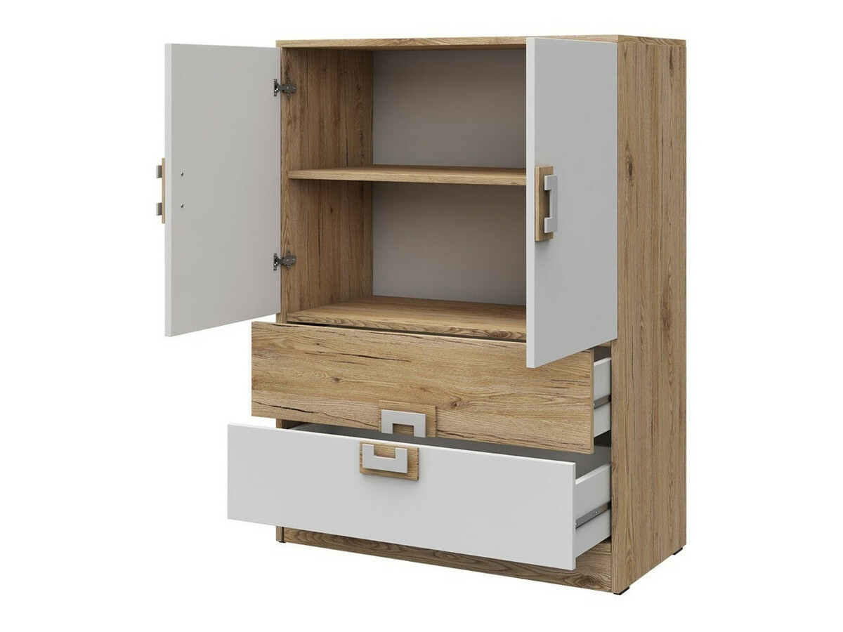 Chest of drawers Balvire 109 (Light oak + White)