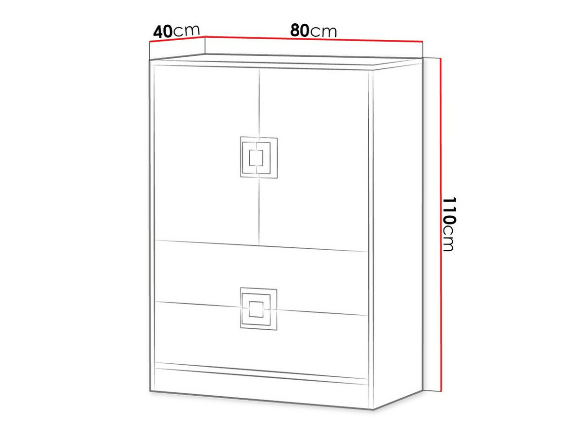 Chest of drawers Balvire 109 (Light oak + White)