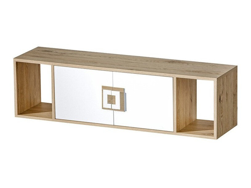 Wall shelf Balvire 112 (Light oak + White)
