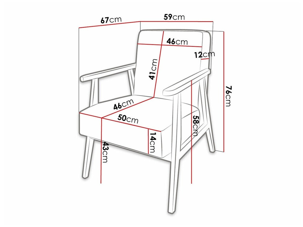 Armchair Clovis 100 (Magic Velvet 2227)