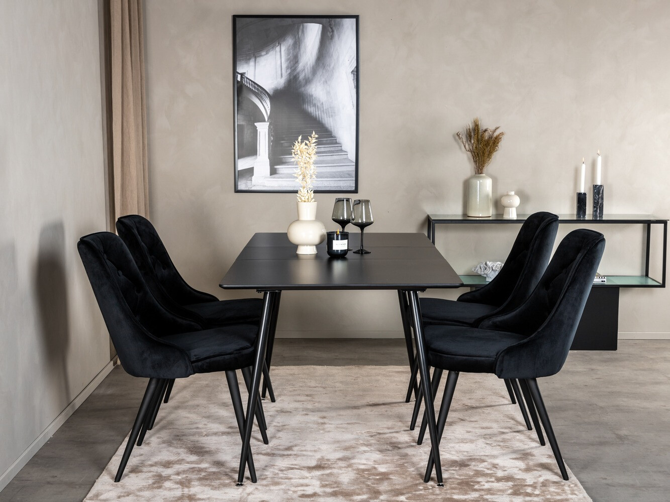 Dining set Dallas 1522 (Black)