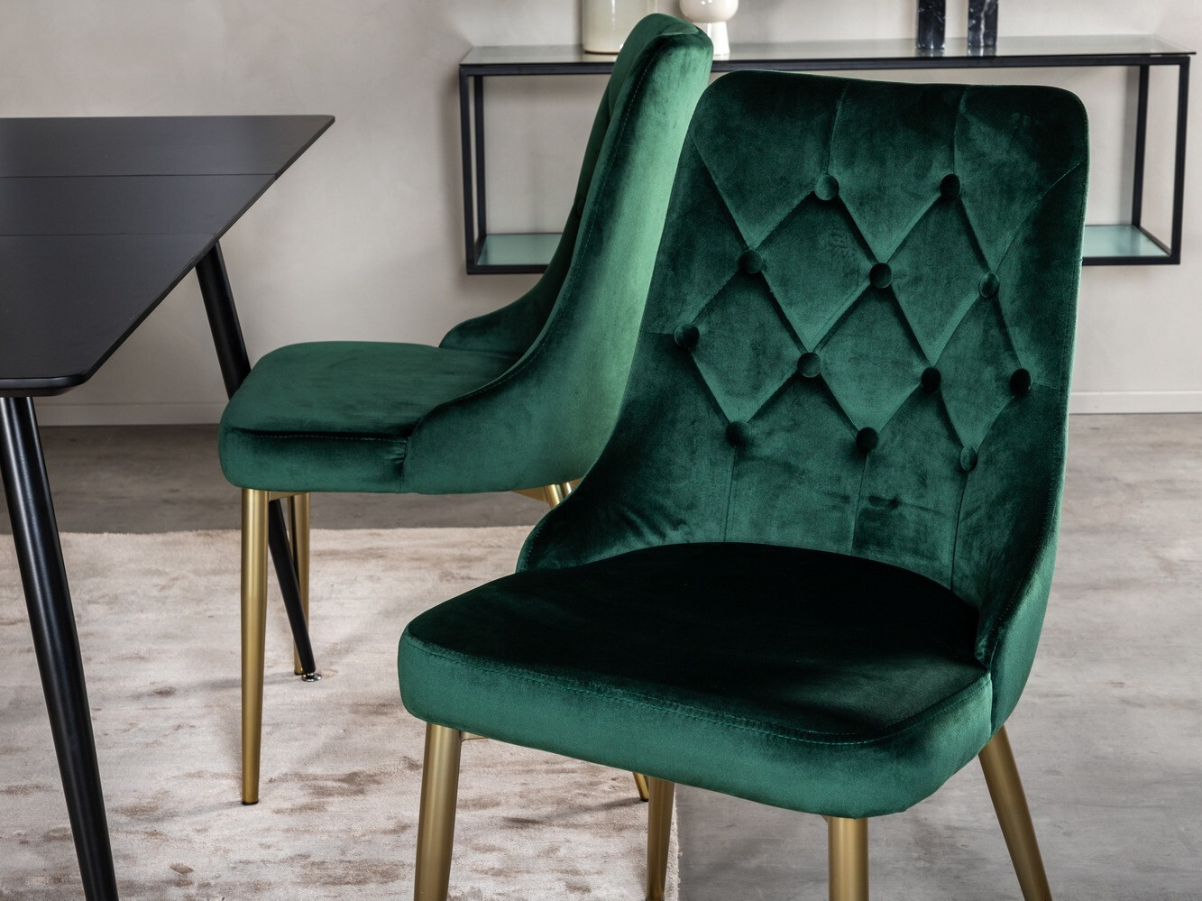 Dining set Dallas 1522 (Green + Golden)