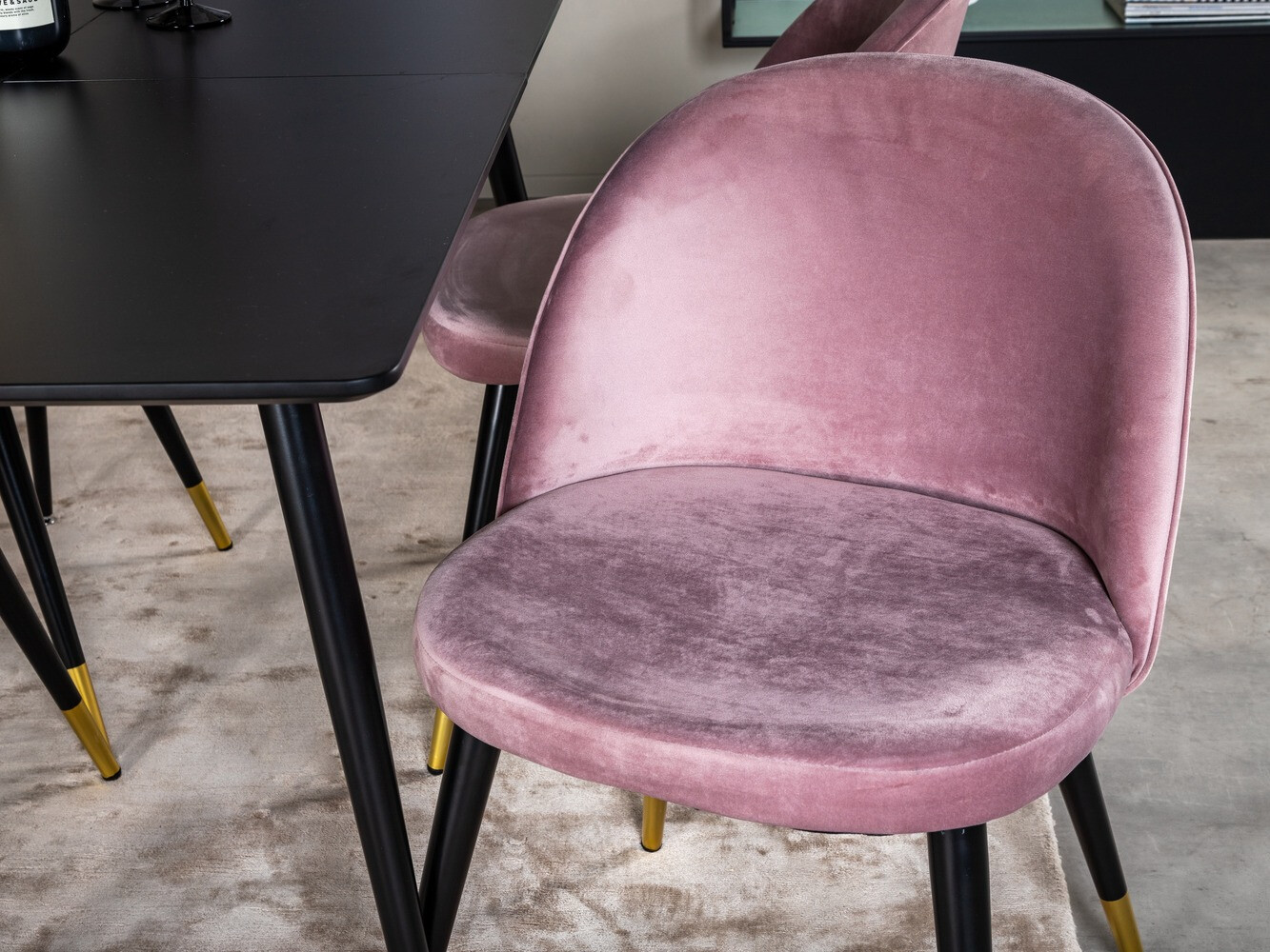 Dining set Dallas 1526 (Pink + Black)