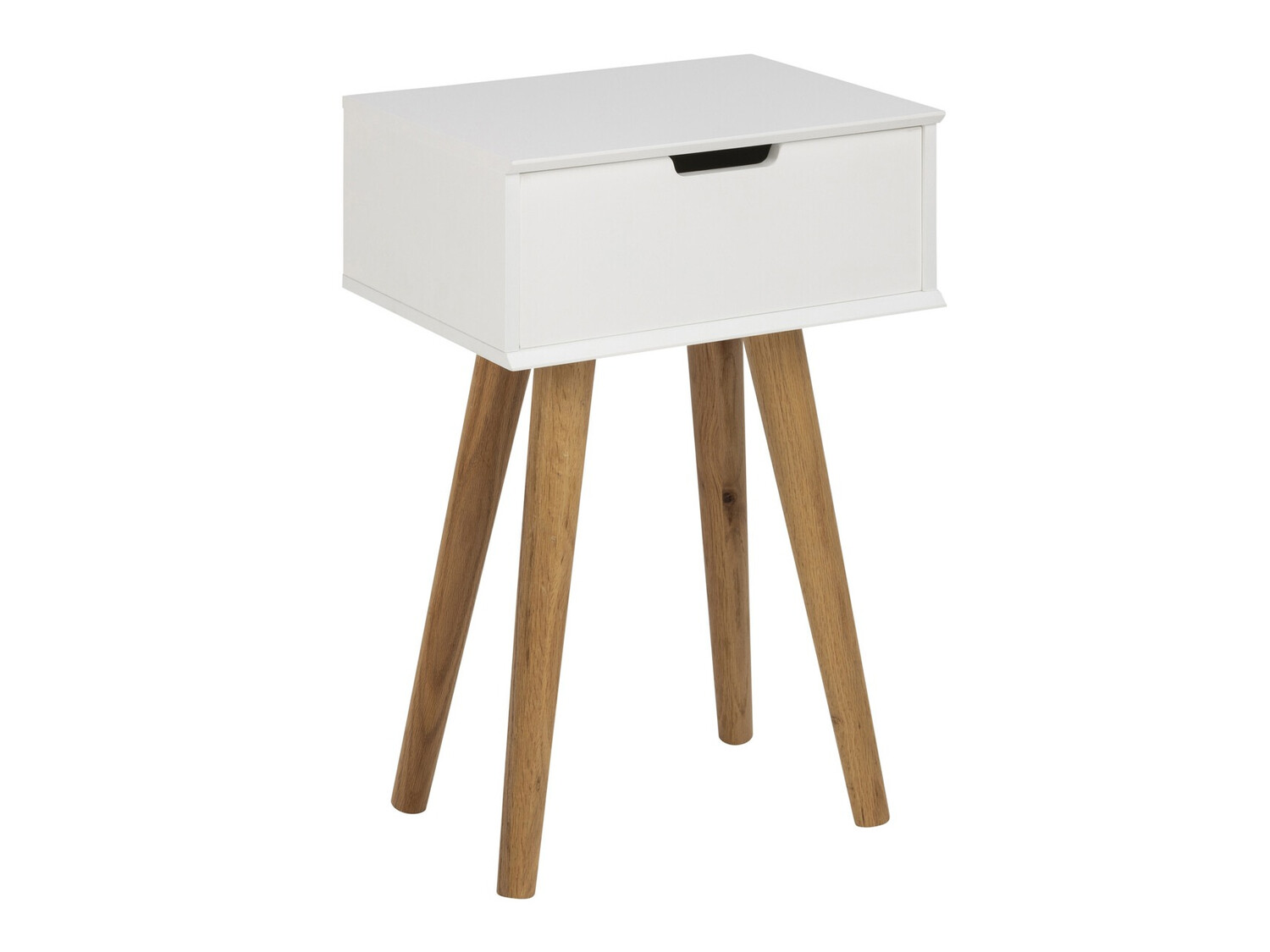 Bedside table Norsica 105 (White + Oak)