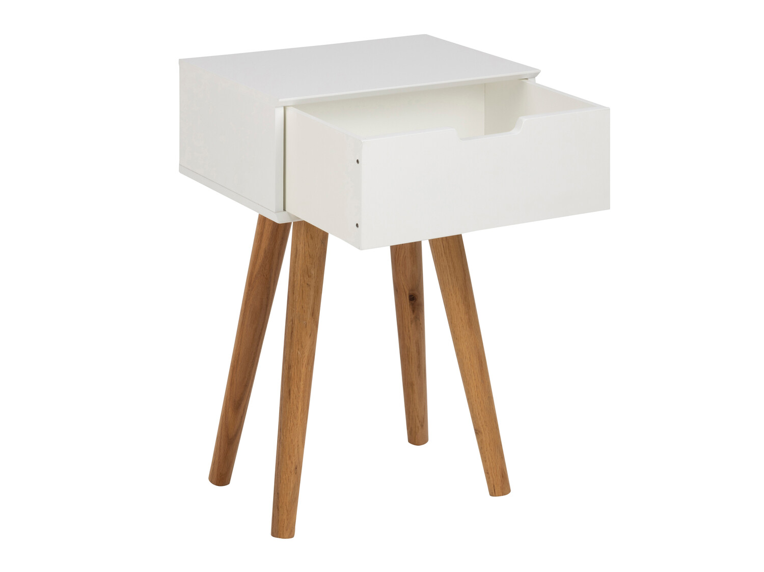 Bedside table Norsica 105 (White + Oak)